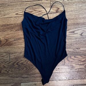 Abercrombie & Fitch Soft Black Cowl Neck Body Suit